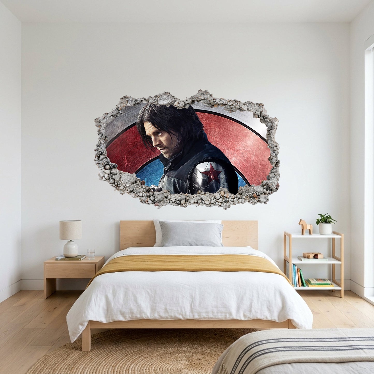 Captain America Iron Man Thor 3D Effect Sticker Vinyl Mural 044