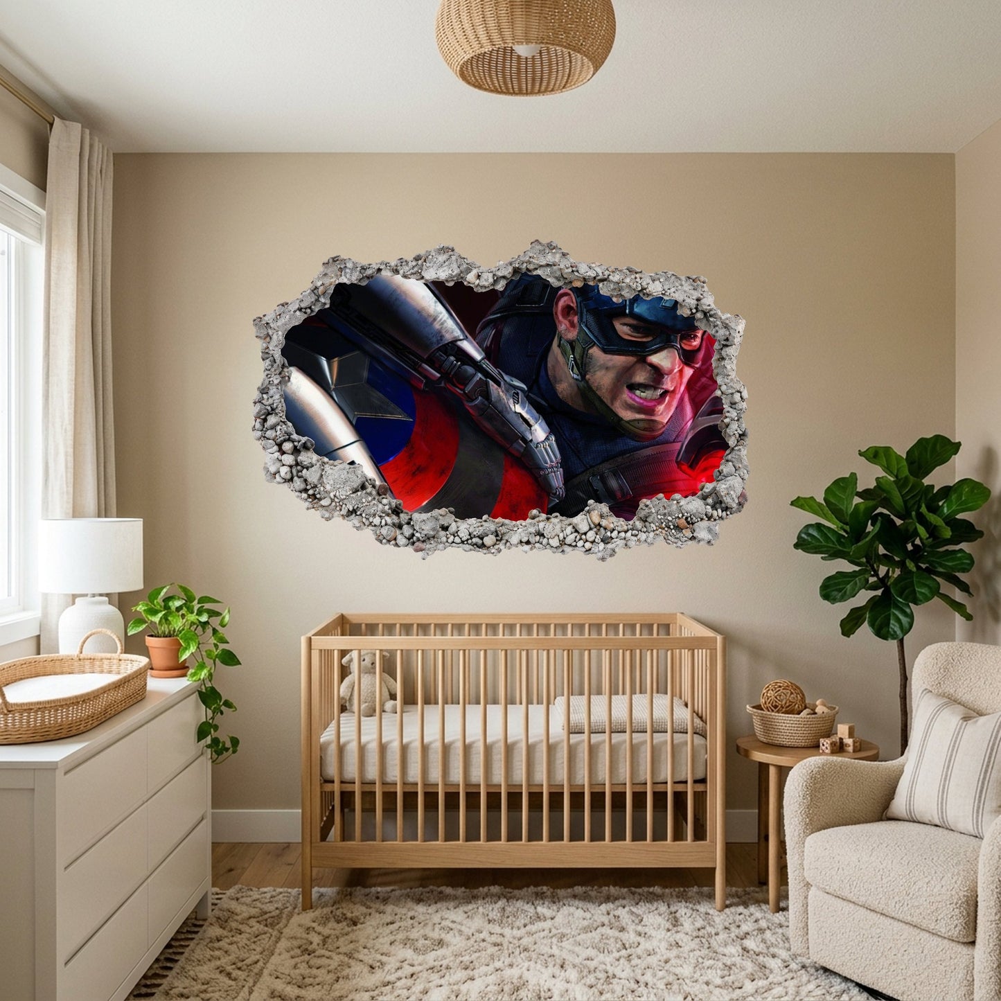 Captain America Iron Man Thor Kids Room Decor Nursery Wall Art 038