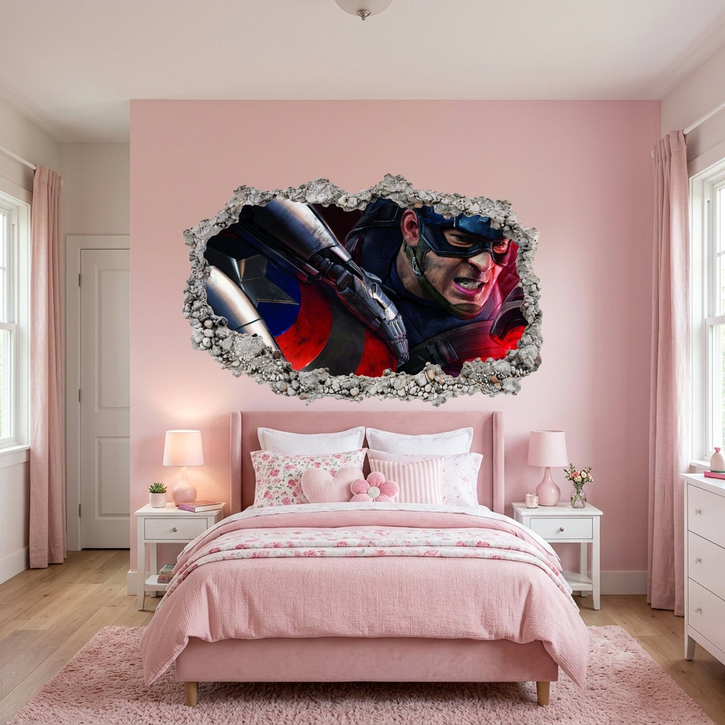 Captain America Iron Man Thor Kids Room Decor Nursery Wall Art 038