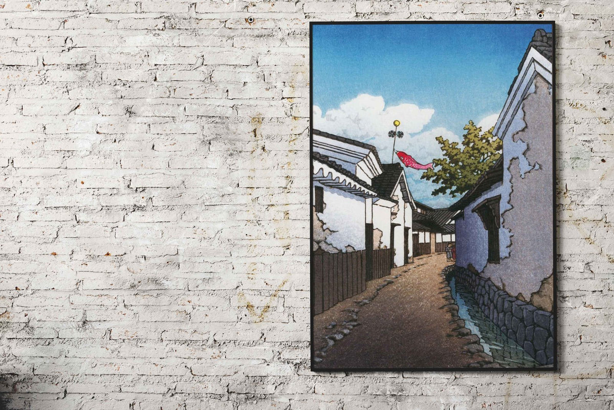 Carp Banner in Toyohama Asian Style Poster | Wall Art for Home & Office | High-Quality Print - High-quality vinyl s