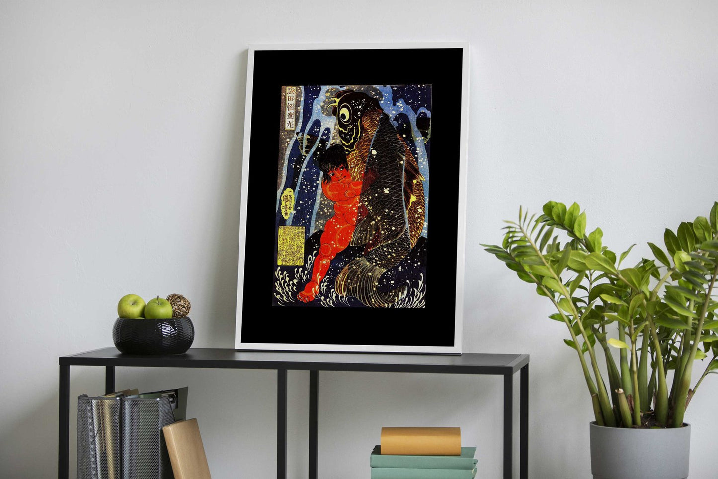 Carp Under a Waterfall Asian Style Poster | Wall Art for Home & Office | High-Quality Print - High-quality vinyl sk