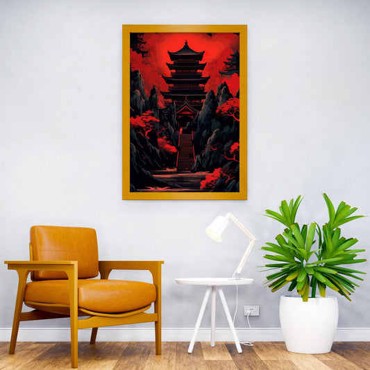 Castle Anime Jujutsu Asian Style Poster | Wall Art for Home & Office | High-Quality Print - High-quality vinyl skin