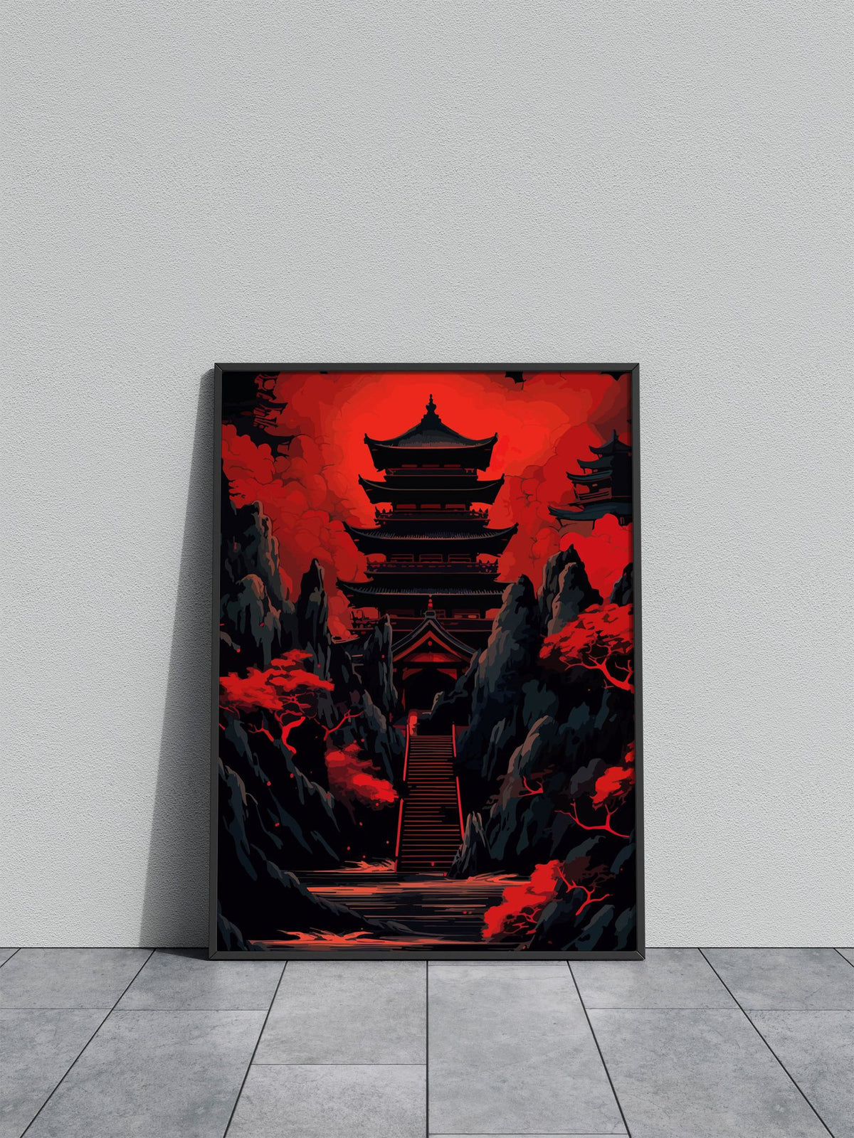 Castle Anime Jujutsu Asian Style Poster | Wall Art for Home & Office | High-Quality Print - High-quality vinyl skin