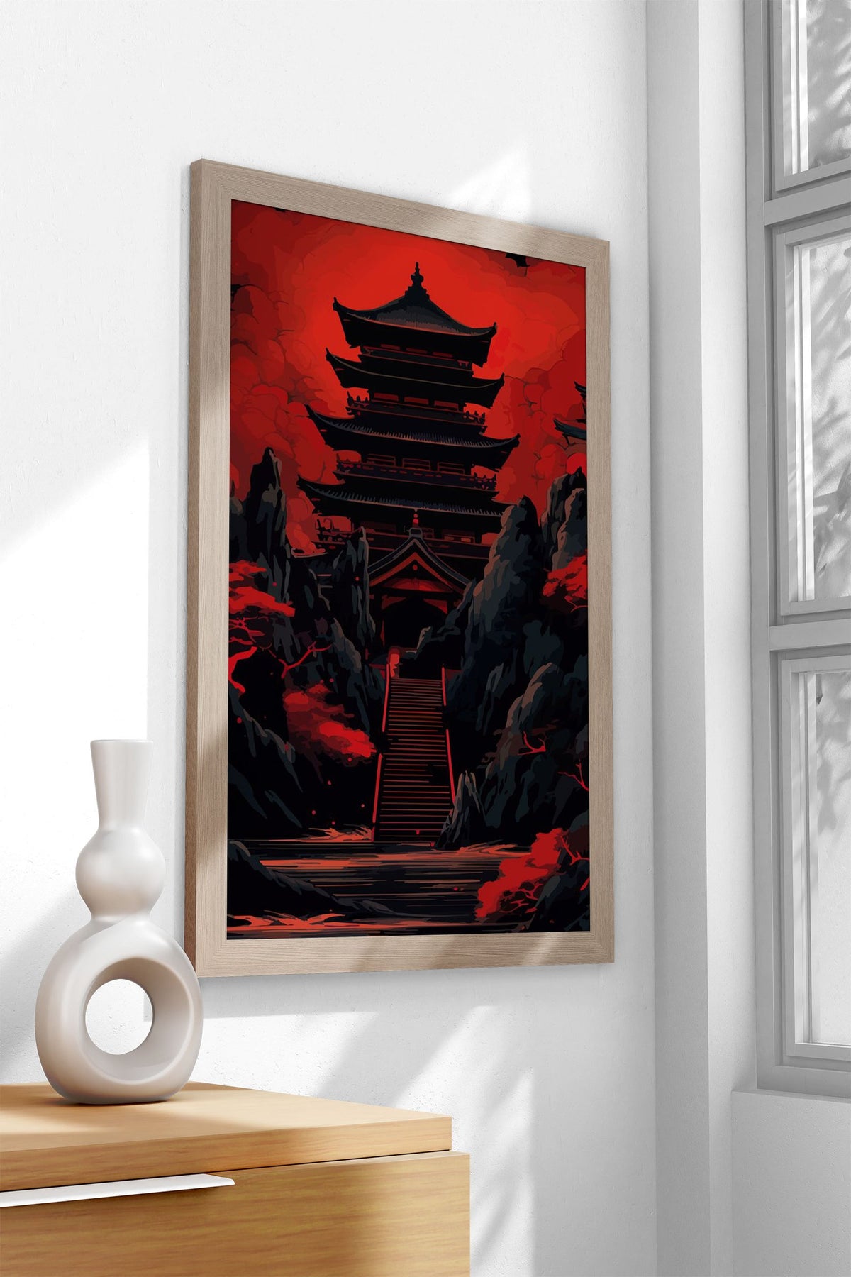 Castle Anime Jujutsu Asian Style Poster | Wall Art for Home & Office | High-Quality Print - High-quality vinyl skin