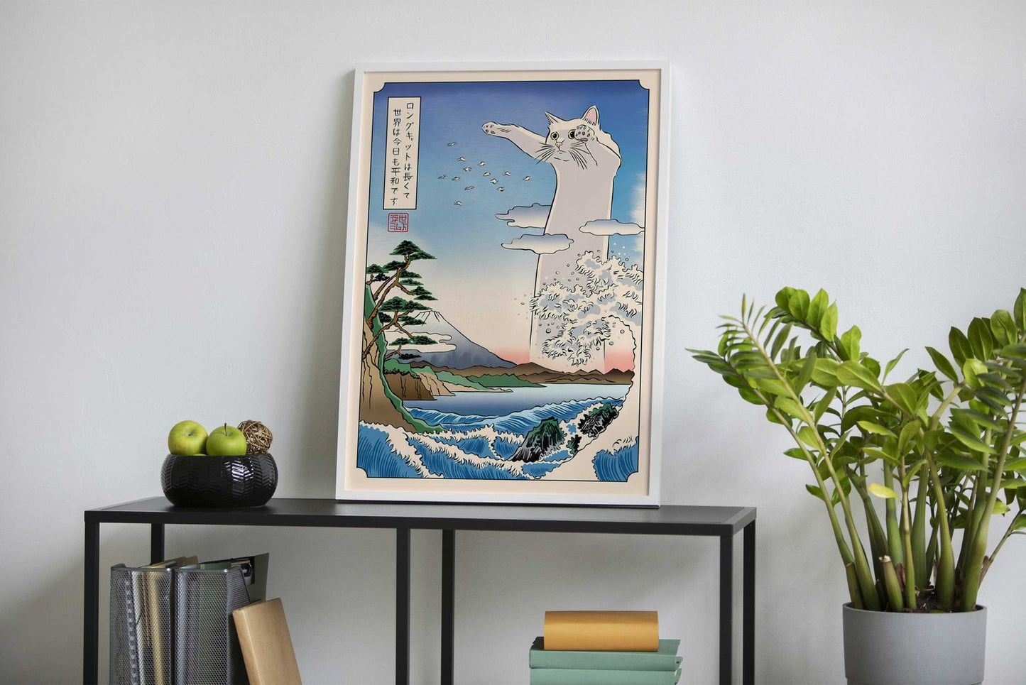 Cat Japan Asian Style Poster | Wall Art for Home & Office | High-Quality Print - High-quality vinyl skin wrap decal