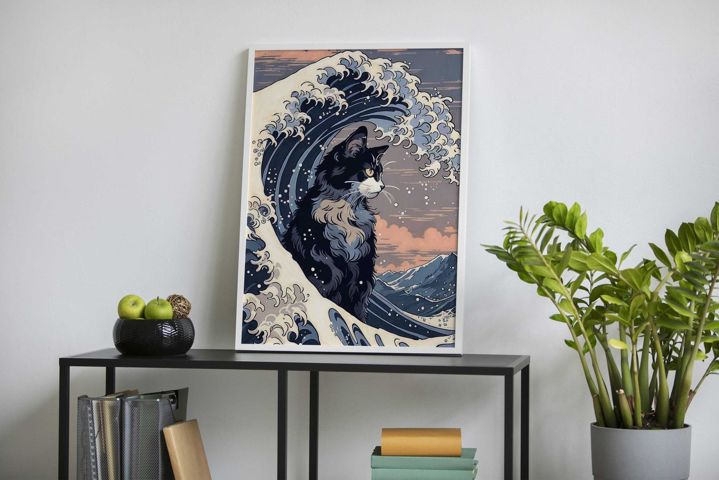 Cat Wave Japanese Asian Style Poster | Wall Art for Home & Office | High-Quality Print