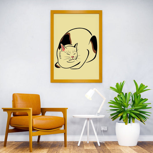 Cat Asian Style Poster | Wall Art for Home & Office | High-Quality Print - High-quality vinyl skin wrap decal with 