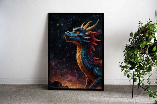 Celestial Dragon Asian Style Poster | Wall Art for Home & Office | High-Quality Print - High-Quality Visual Display