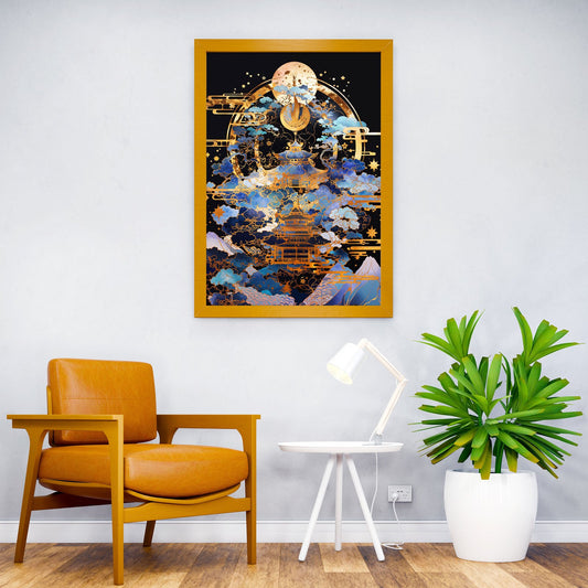 Celestial Temple Asian Style Poster | Wall Art for Home & Office | High-Quality Print - High-Quality Visual Display