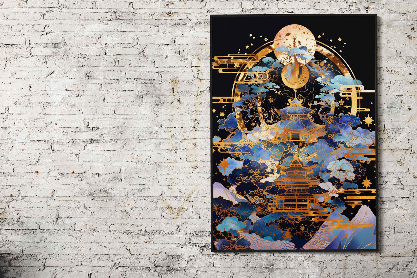 Celestial Temple Asian Style Poster | Wall Art for Home & Office | High-Quality Print - High-Quality Visual Display