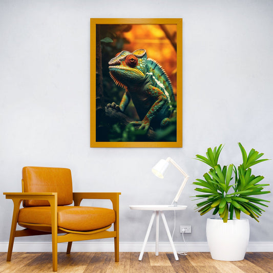 Chameleon Asian Style Poster | Wall Art for Home & Office | High-Quality Print - High-Quality Visual Display