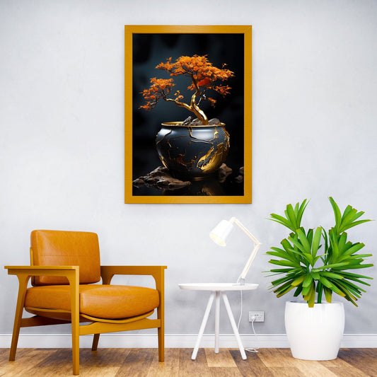Cherry Blossom Bonsai Asian Style Poster | Wall Art for Home & Office | High-Quality Print - High-Quality Visual Display