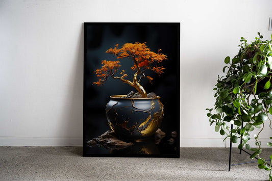 Cherry Blossom Bonsai Asian Style Poster | Wall Art for Home & Office | High-Quality Print - High-Quality Visual Display