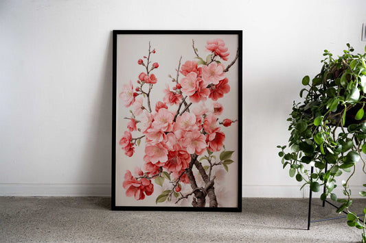 Cherry Blossom Display Asian Style Poster | Wall Art for Home & Office | High-Quality Print - High-Quality Visual Display