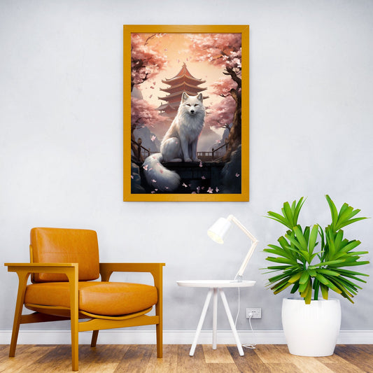 Cherry Blossom Fox Japan Asian Style Poster | Wall Art for Home & Office | High-Quality Print - High-Quality Visual Display