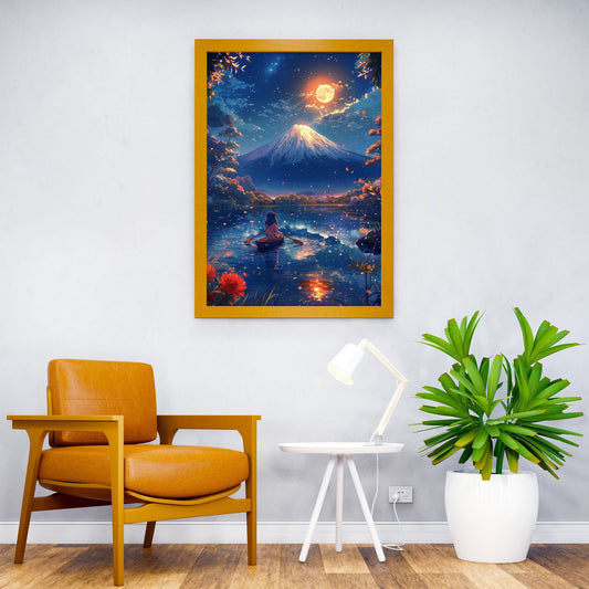 Cherry Blossom Fuji Mount Asian Style Poster | Wall Art for Home & Office | High-Quality Print - High-Quality Visual Display