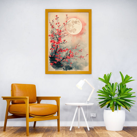 Cherry Blossom Janpanese Asian Style Poster | Wall Art for Home & Office | High-Quality Print - High-Quality Visual Display