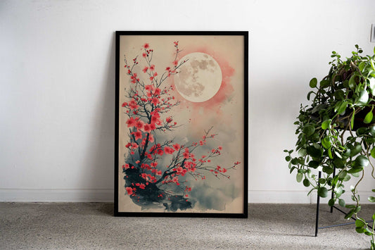 Cherry Blossom Janpanese Asian Style Poster | Wall Art for Home & Office | High-Quality Print - High-Quality Visual Display