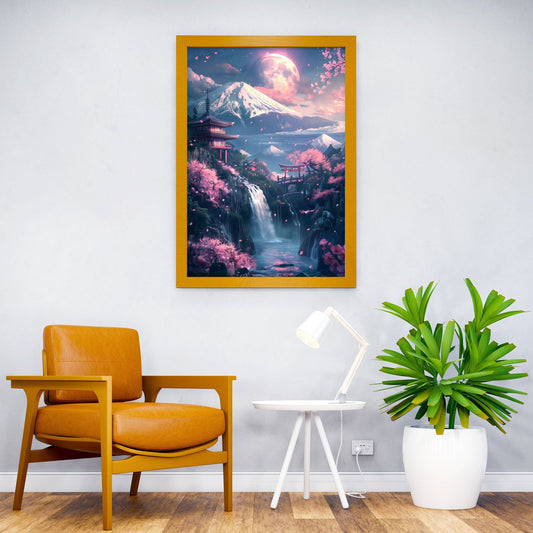 Cherry Blossom Japan Fuji Asian Style Poster | Wall Art for Home & Office | High-Quality Print - High-Quality Visual Display