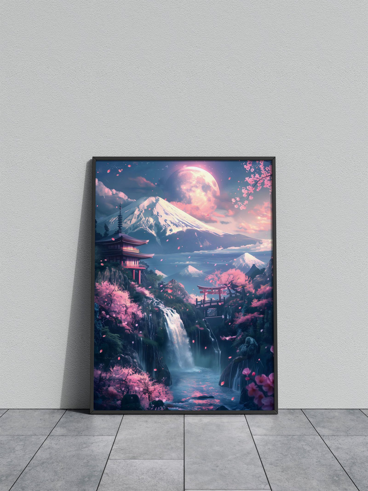 Cherry Blossom Japan Fuji Asian Style Poster | Wall Art for Home & Office | High-Quality Print - High-Quality Visual Display