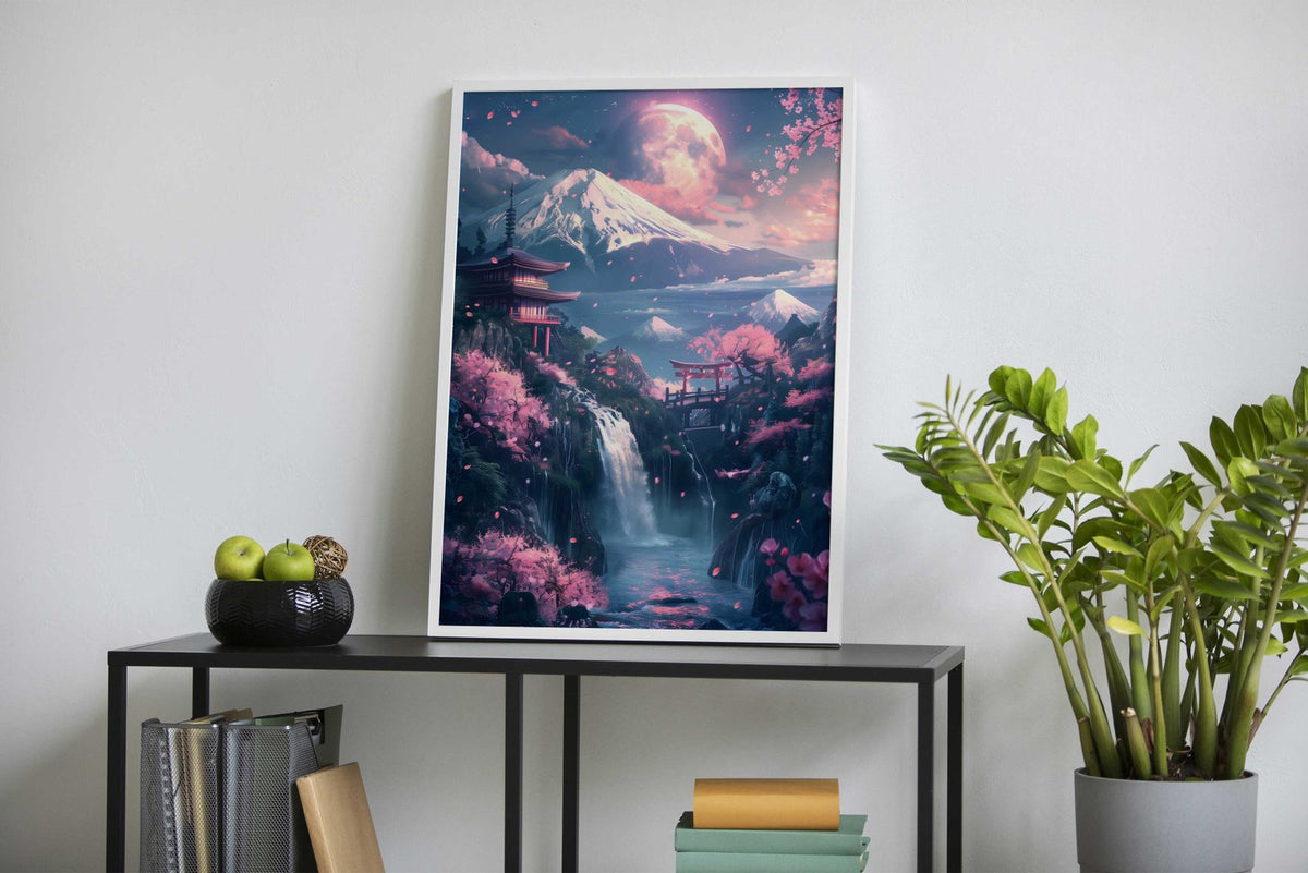 Cherry Blossom Japan Fuji Asian Style Poster | Wall Art for Home & Office | High-Quality Print - High-Quality Visual Display