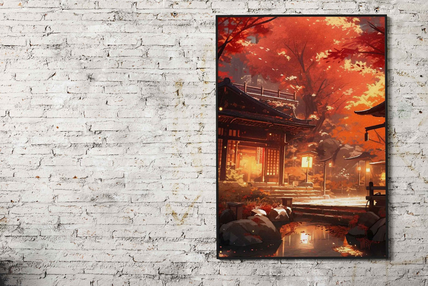 Cherry Blossom Japan House Asian Style Poster | Wall Art for Home & Office | High-Quality Print - High-Quality Visual Display