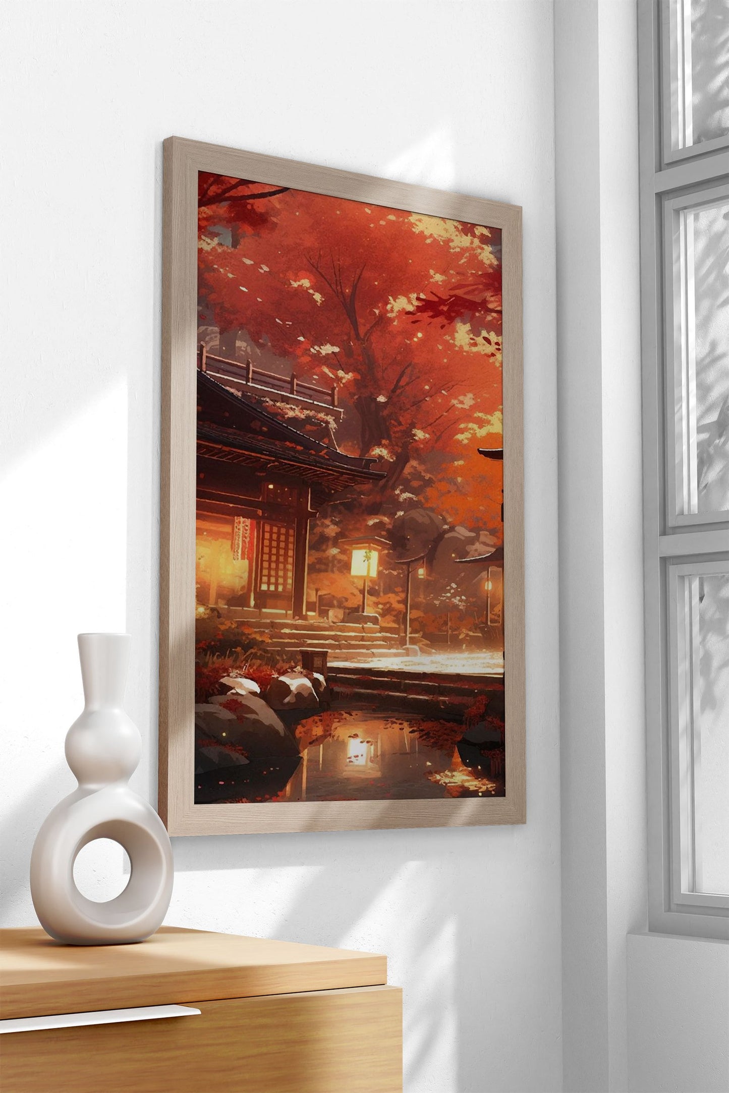 Cherry Blossom Japan House Asian Style Poster | Wall Art for Home & Office | High-Quality Print - High-Quality Visual Display