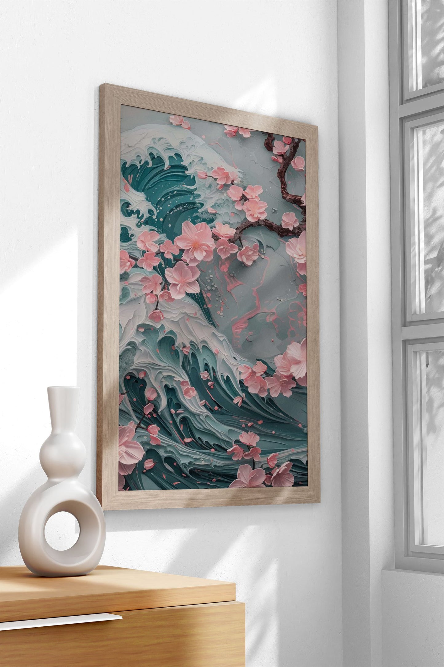 Cherry Blossom Japan Wave Asian Style Poster | Wall Art for Home & Office | High-Quality Print - High-Quality Visual Display