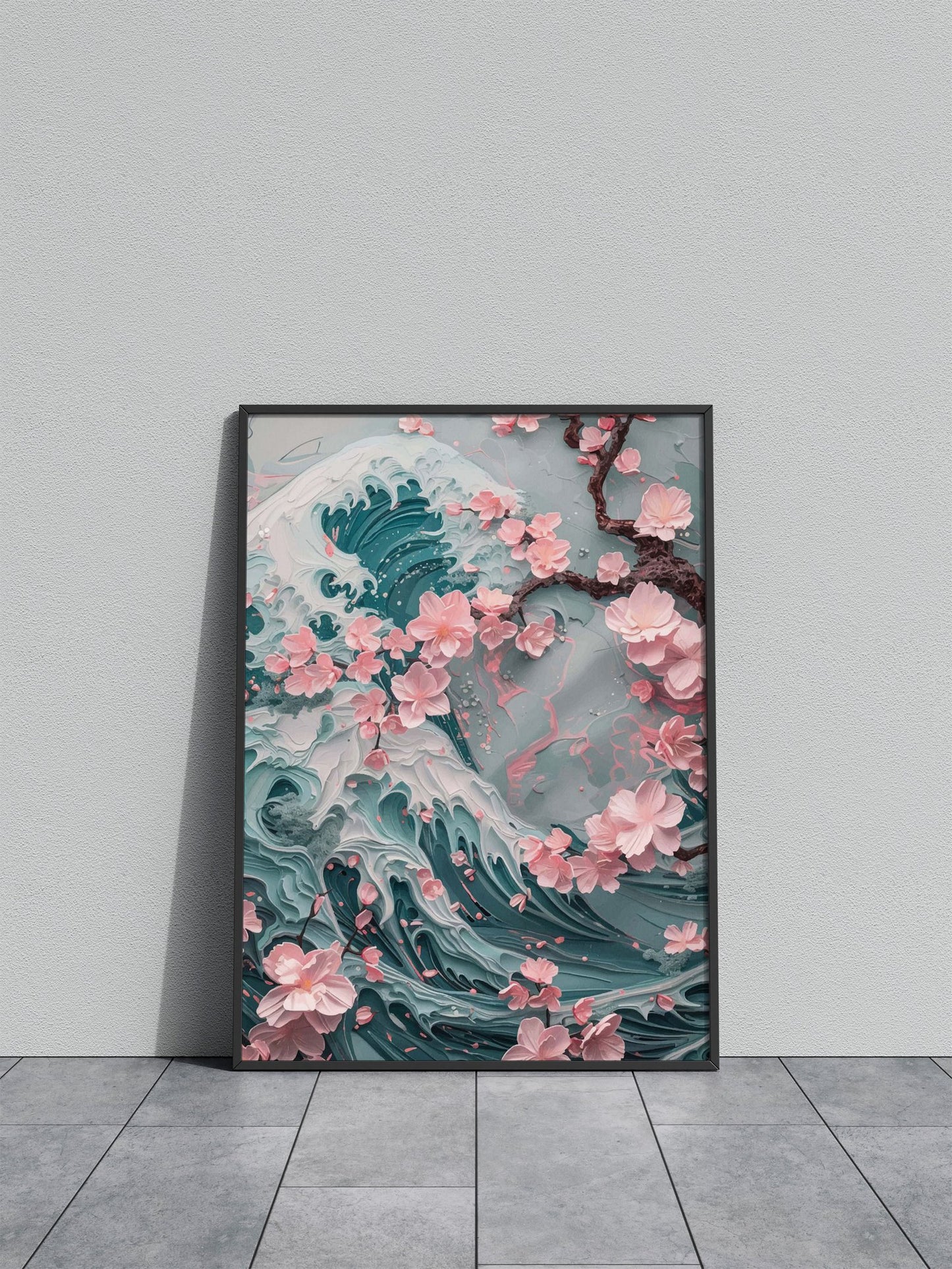 Cherry Blossom Japan Wave Asian Style Poster | Wall Art for Home & Office | High-Quality Print - High-Quality Visual Display