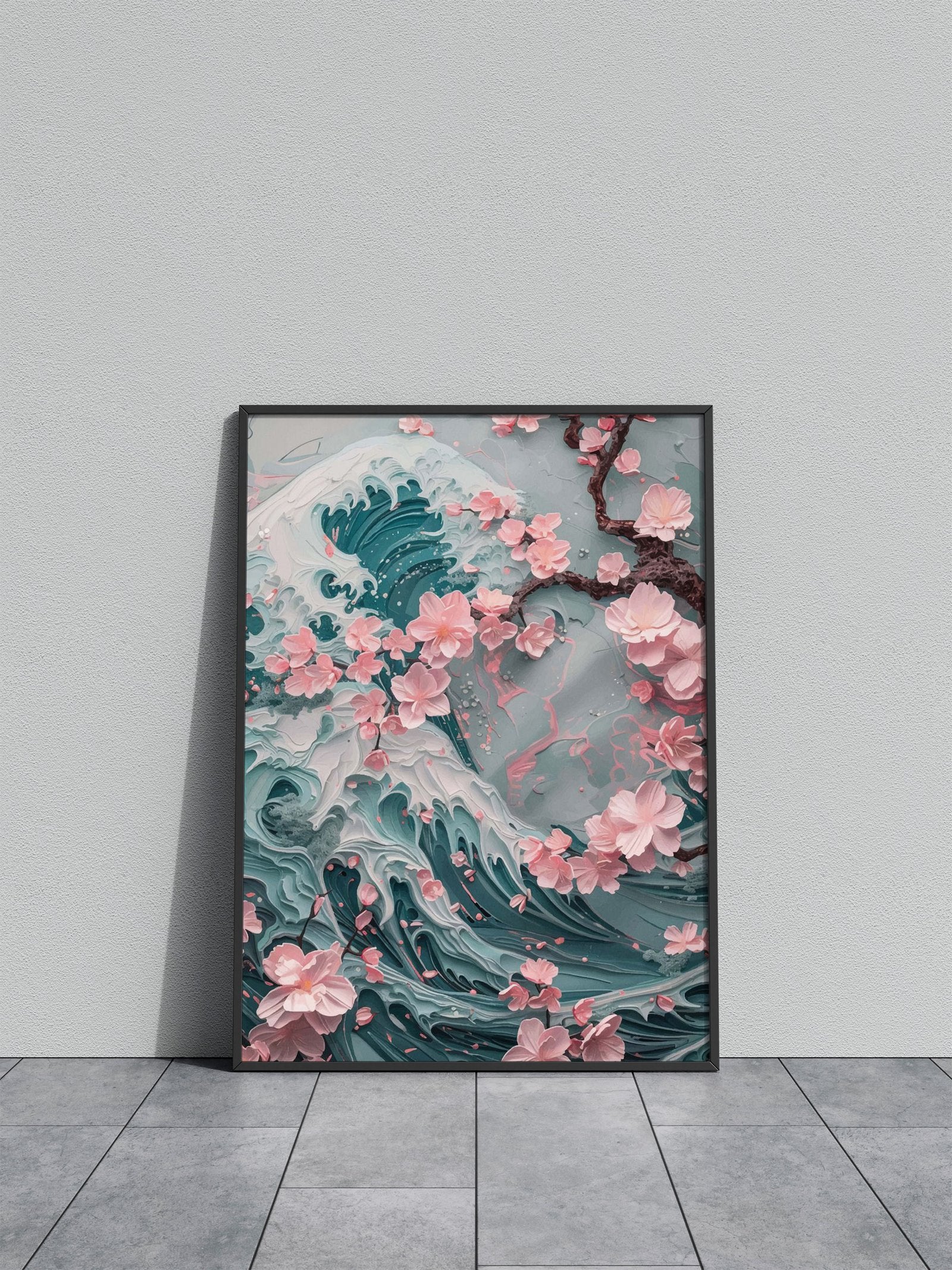 Cherry Blossom Japan Wave Asian Style Poster | Wall Art for Home & Office | High-Quality Print - High-Quality Visual Display