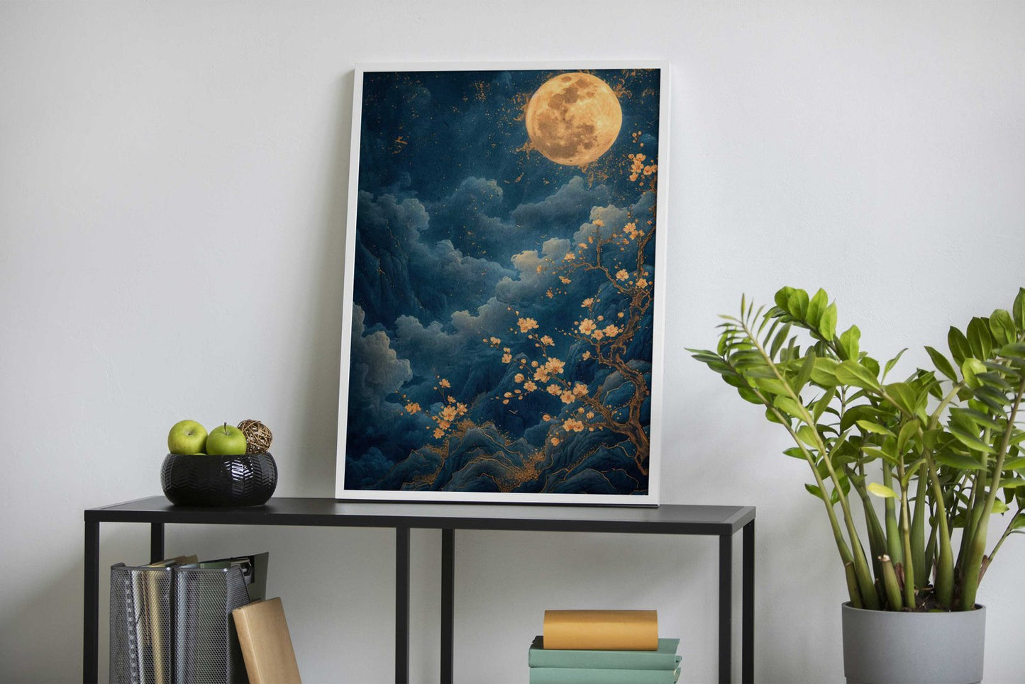 Cherry Blossom Moon Asian Style Poster | Wall Art for Home & Office | High-Quality Print - High-Quality Visual Display