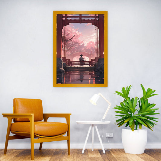 Cherry Blossom Portrait Asian Style Poster | Wall Art for Home & Office | High-Quality Print - High-Quality Visual Display