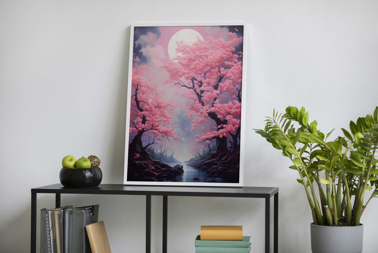 Cherry Blossom Shower Asian Style Poster | Wall Art for Home & Office | High-Quality Print - High-Quality Visual Display