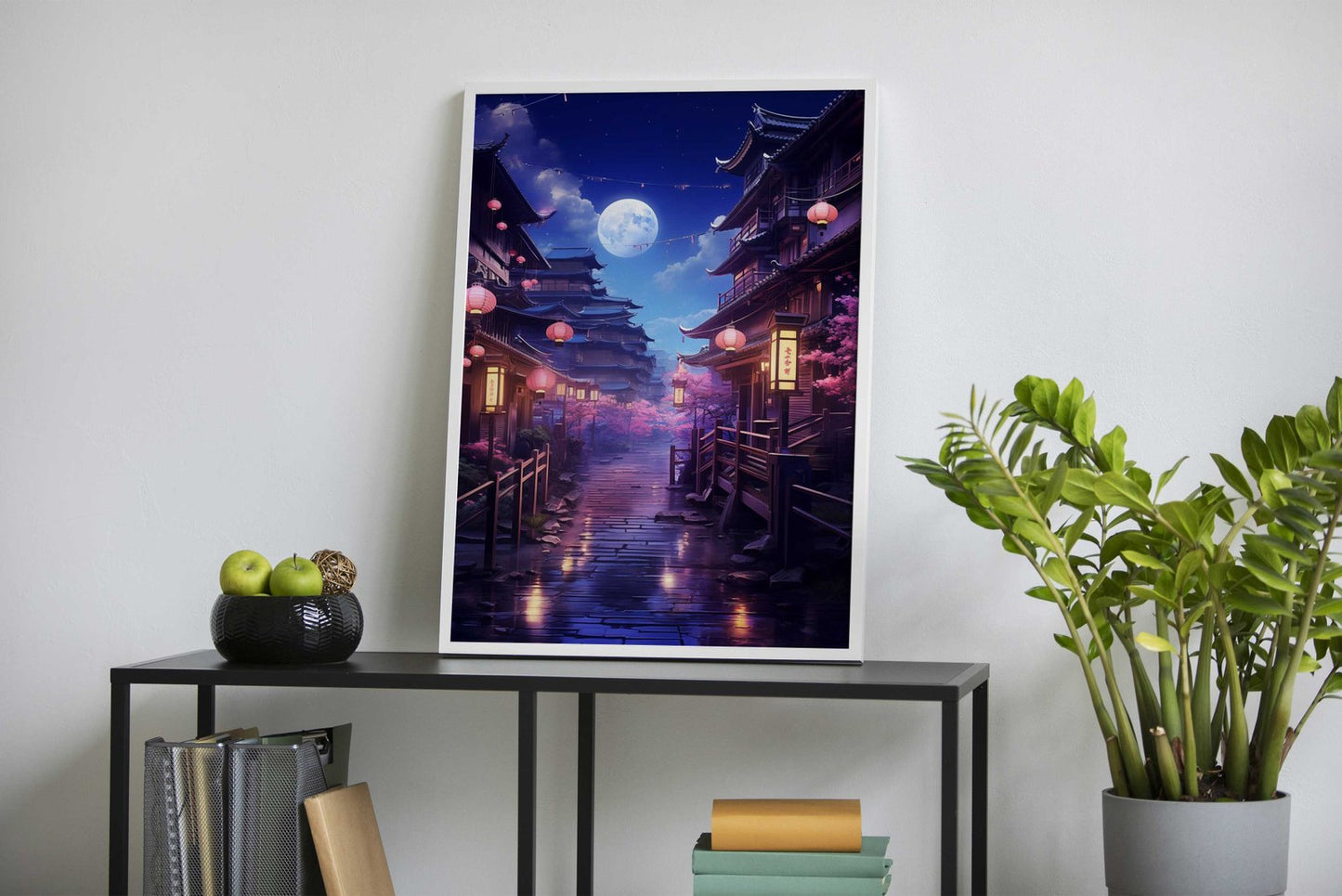 Cherry Blossom Temple Asian Style Poster | Wall Art for Home & Office | High-Quality Print