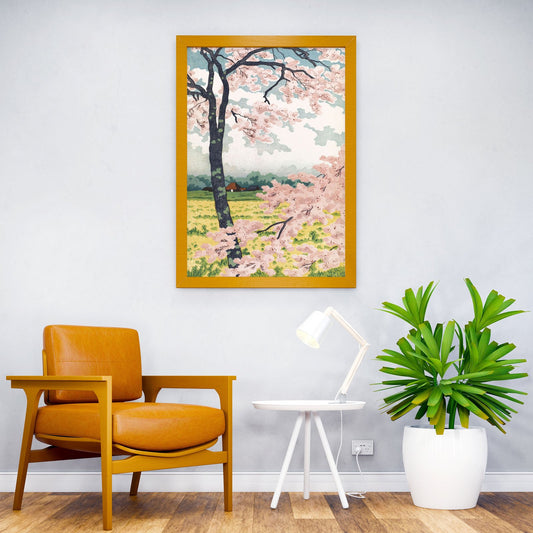 Cherry Blossom at Nekata Asian Style Poster | Wall Art for Home & Office | High-Quality Print - High-Quality Visual Display