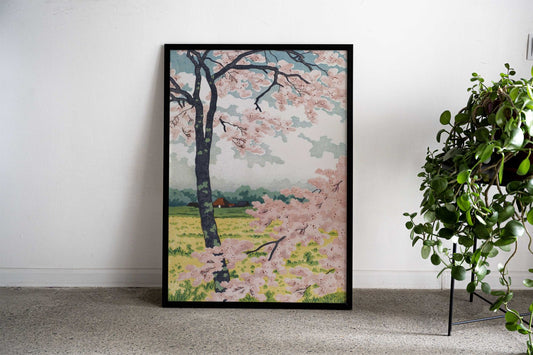 Cherry Blossom at Nekata Asian Style Poster | Wall Art for Home & Office | High-Quality Print - High-Quality Visual Display
