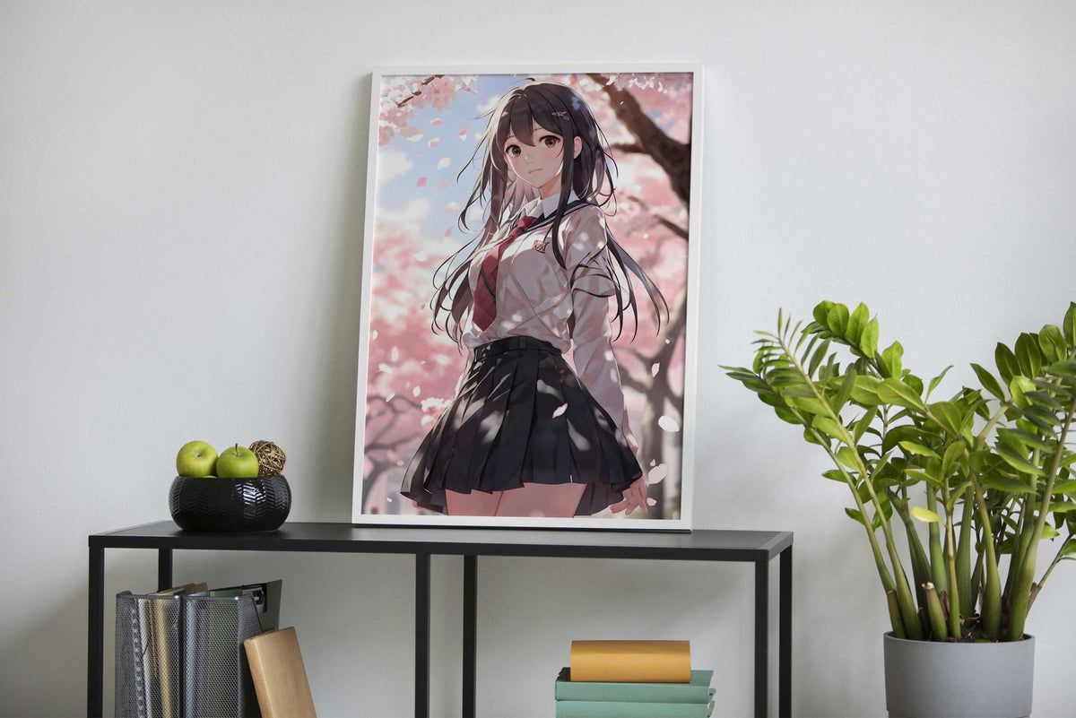 Cherry Blossom japan Girl Asian Style Poster | Wall Art for Home & Office | High-Quality Print - High-Quality Visual Display
