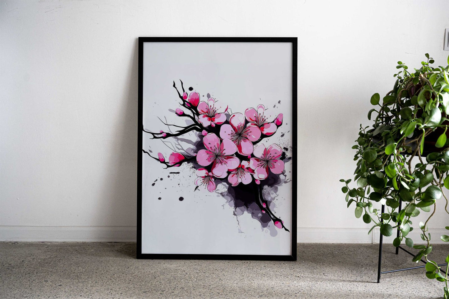 Cherry Blossoms Art Asian Style Poster | Wall Art for Home & Office | High-Quality Print - High-Quality Visual Display
