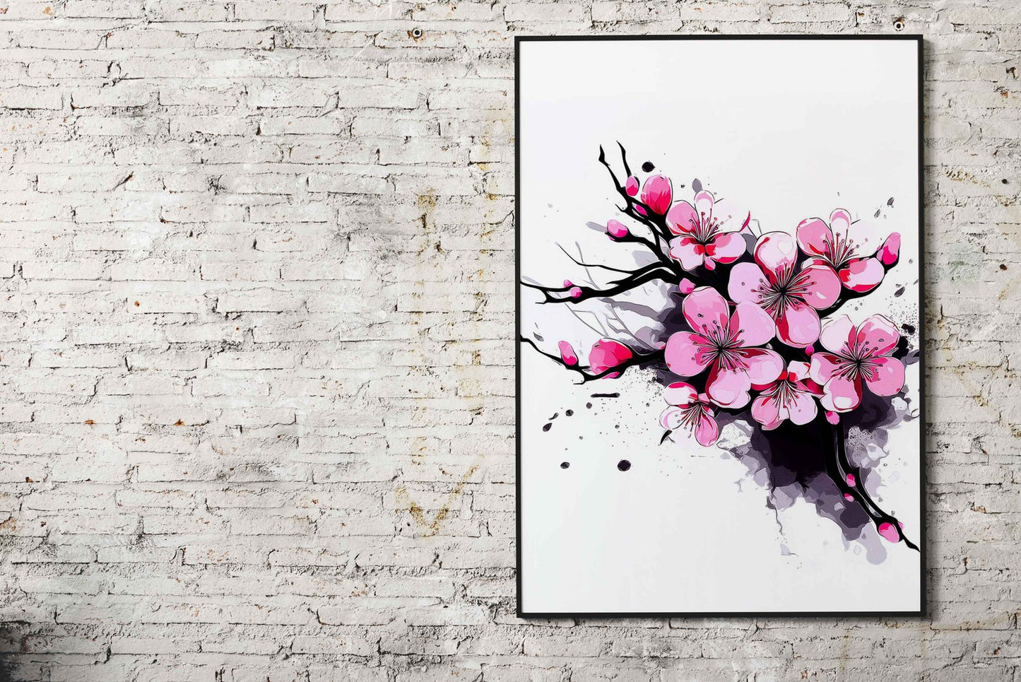 Cherry Blossoms Art Asian Style Poster | Wall Art for Home & Office | High-Quality Print - High-Quality Visual Display