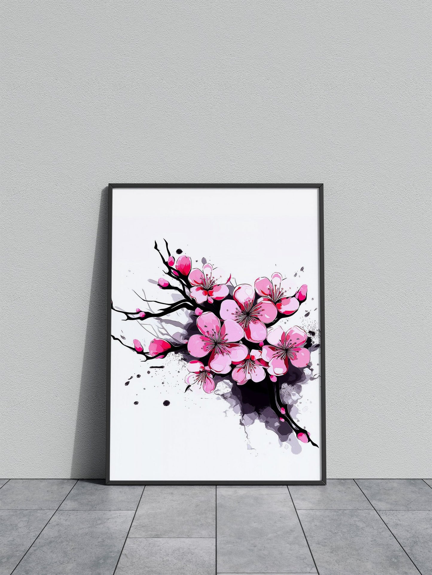 Cherry Blossoms Art Asian Style Poster | Wall Art for Home & Office | High-Quality Print - High-Quality Visual Display