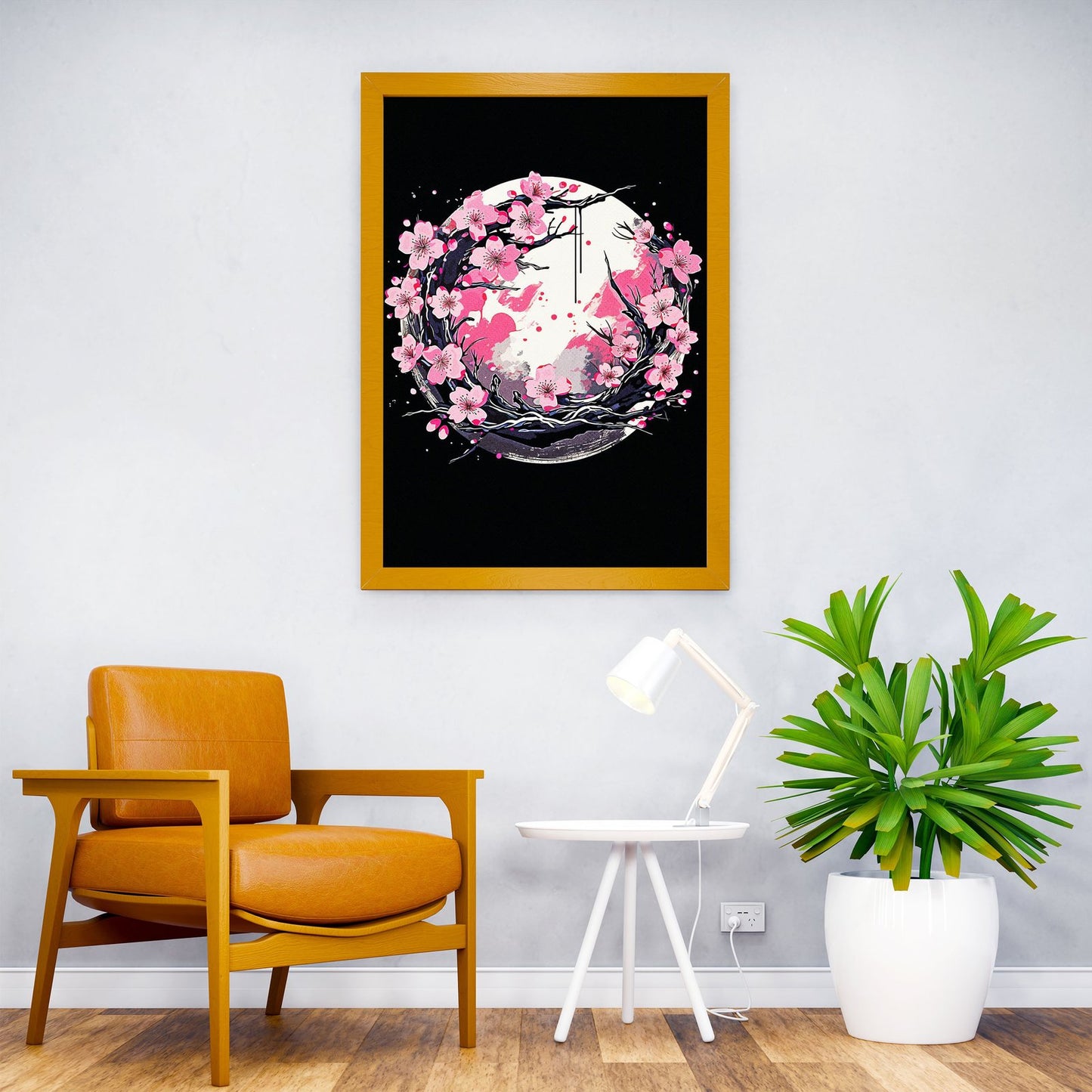 Cherry Blossoms Minimalist Asian Style Poster | Wall Art for Home & Office | High-Quality Print - High-Quality Visual Display