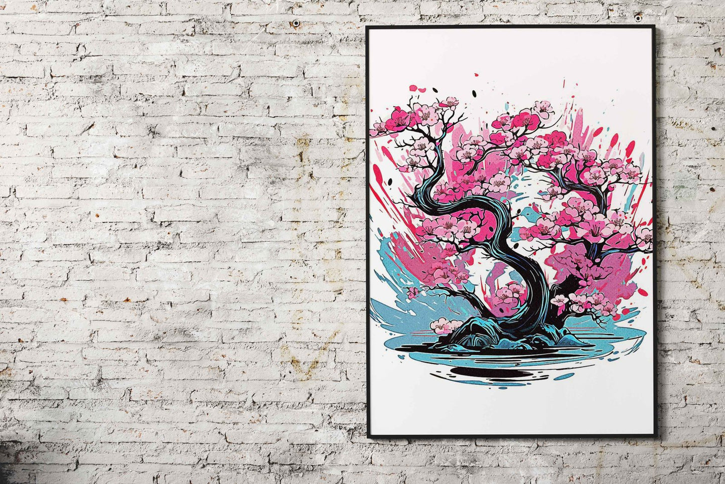 Cherry Blossoms Asian Style Poster | Wall Art for Home & Office | High-Quality Print