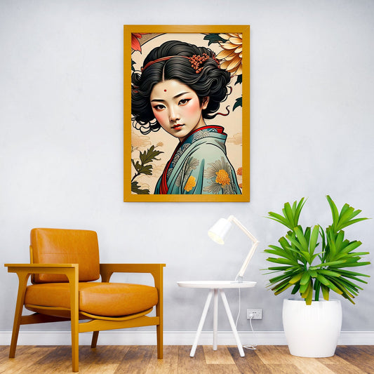 China Floral Girl Asian Style Poster | Wall Art for Home & Office | High-Quality Print - High-Quality Visual Display