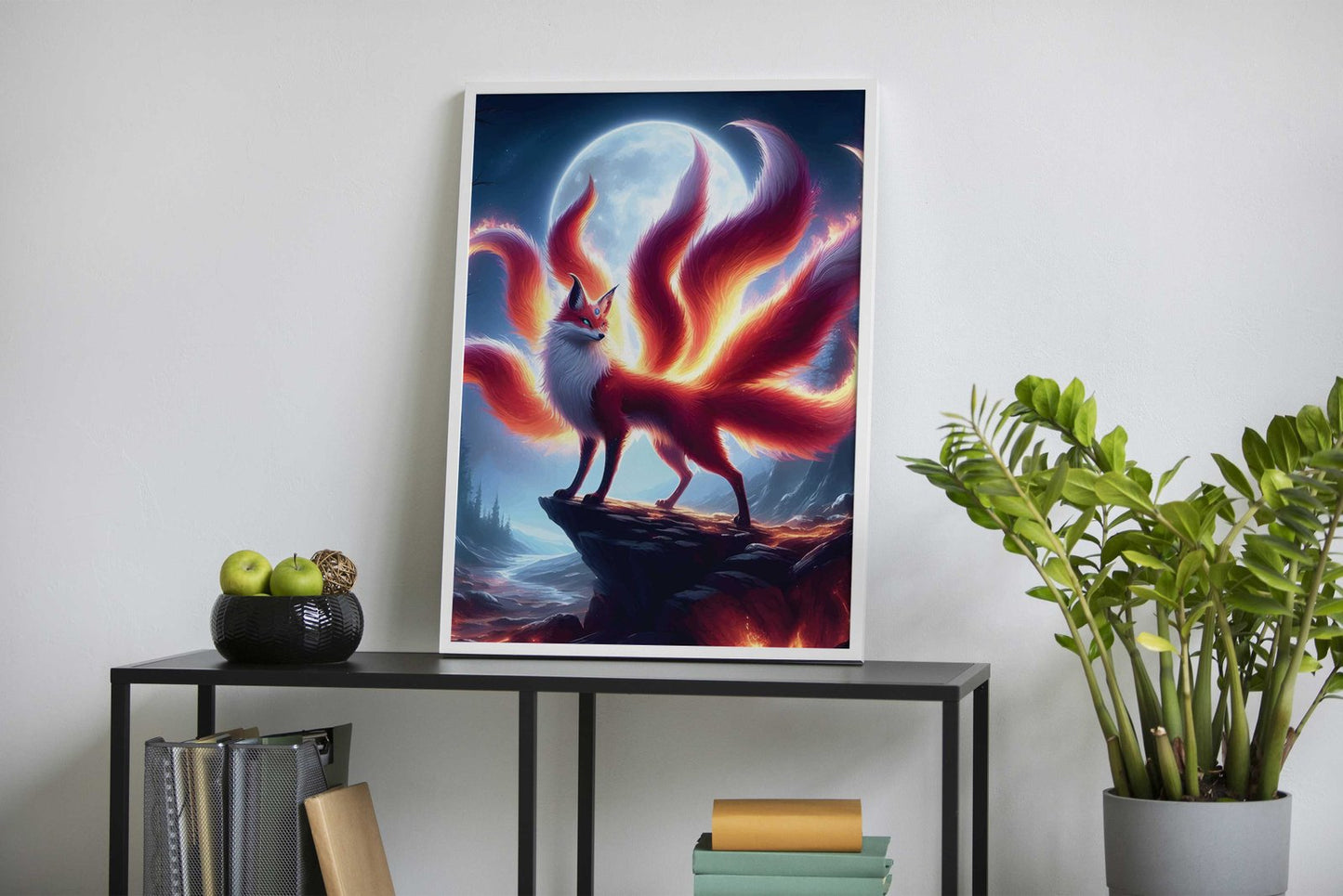 Chinese Kitsune Moonlight Asian Style Poster | Wall Art for Home & Office | High-Quality Print - High-Quality Visual Display