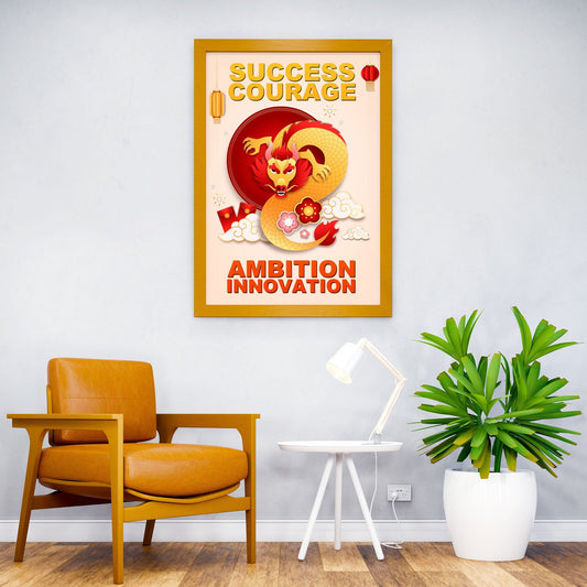 Chinese New Year Dragon Asian Style Poster | Wall Art for Home & Office | High-Quality Print - High-Quality Visual Display