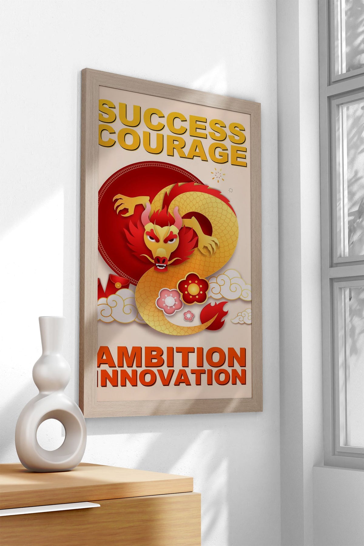Chinese New Year Dragon Asian Style Poster | Wall Art for Home & Office | High-Quality Print - High-Quality Visual Display