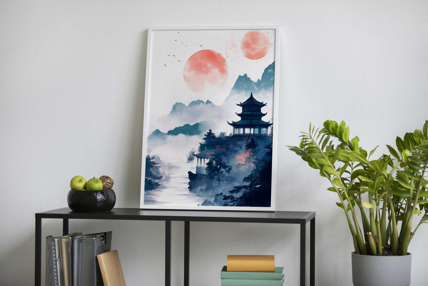 Chinese Pagoda Landscape Asian Style Poster | Wall Art for Home & Office | High-Quality Print