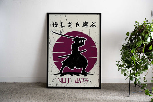 Choose Peace Not War Asian Style Poster | Wall Art for Home & Office | High-Quality Print - High-Quality Visual Display
