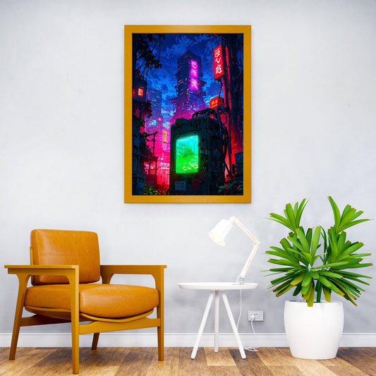 City Neon Asian Style Poster | Wall Art for Home & Office | High-Quality Print - High-Quality Visual Display