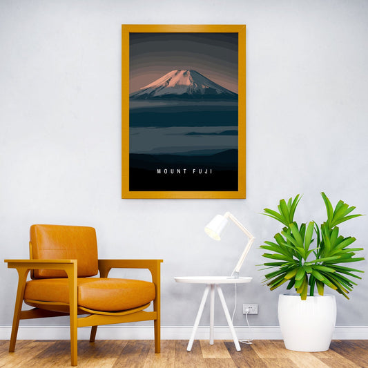 Clean Mt Fuji Japanese Art Asian Style Poster | Wall Art for Home & Office | High-Quality Print - High-Quality Visual Display